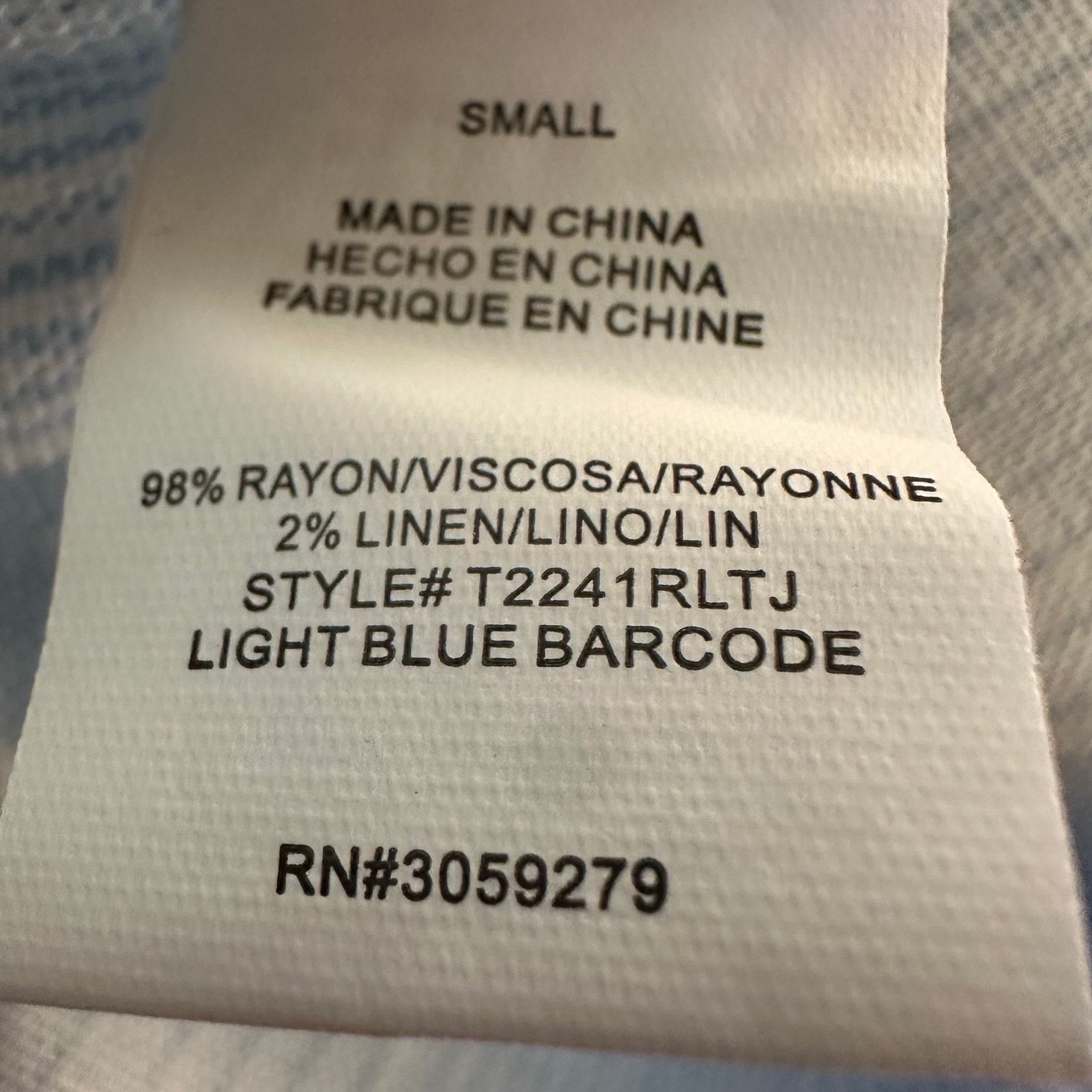 Thread & Supply Women Linen Blend Blue & White Short Sleeve Blouse Size S - Nwt — image 6 of 8